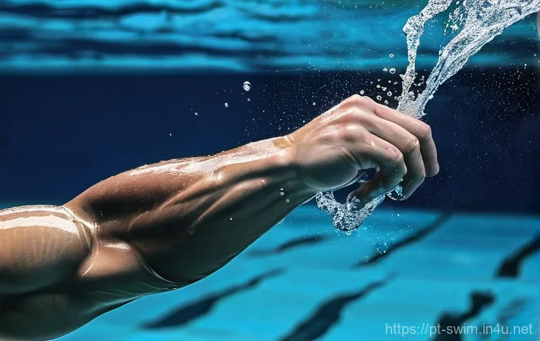 자유형 자세 교정 방법 - **A swimmer in perfect streamlined body position, gliding effortlessly.**
    **Prompt:** A female s...
